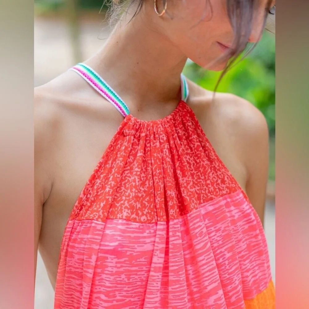 Pitusa Popsicle Halter Dress Rainbow-Petite NWT - Picture 4 of 13